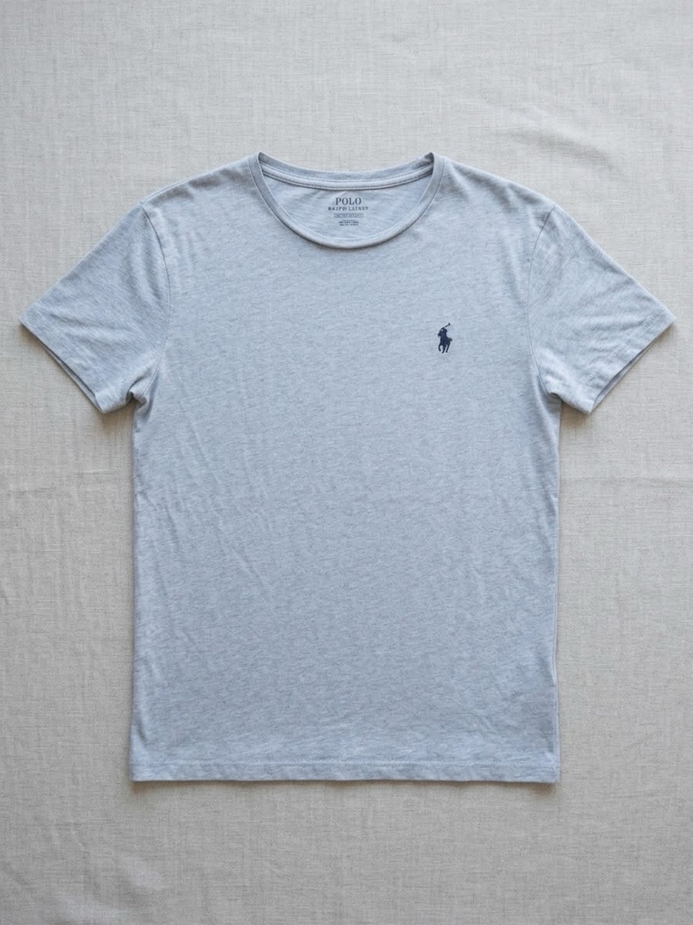 Polo by Ralph Lauren Light Blue Short Sleeve Crew Tee with Navy Logo